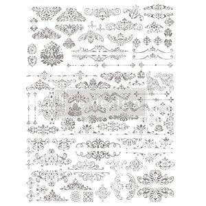 Redesign Decor Transfers® –Scrolls &amp; Accents– Total Sheet Size 22″X30″, Cut Into 3 Sheets