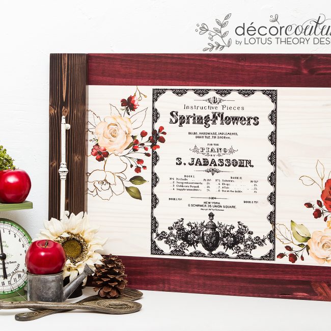 REDESIGN DECOR TRANSFERS® – SPRING FLOWERS – 4 SHEETS, DESIGN SIZE 22″ X 30″