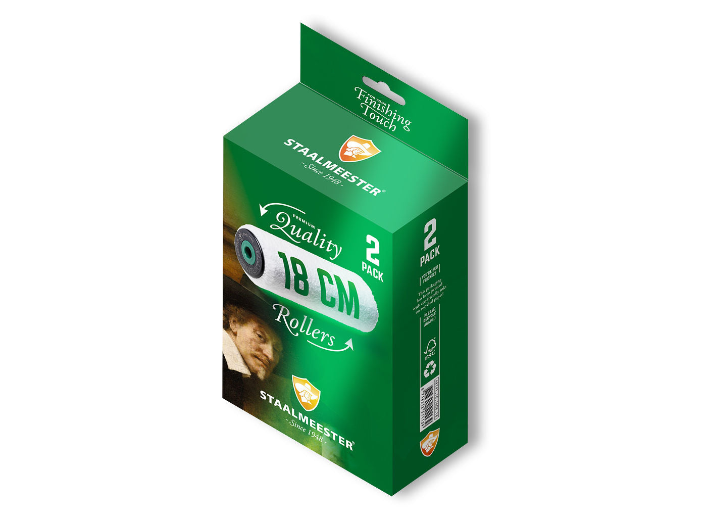 18 cm (9mm NAP) Microfelt Mini Roller- Staalmeester Premium Quality Rollers