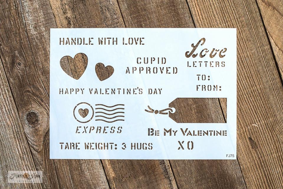 Valentine Crates by Funky Junk&#39;s Old Sign Stencils