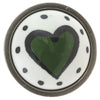 Betsy Fields Lime Green Heart Knob 1-3/8&quot;