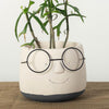 Face with Glasses Flower Pot