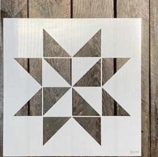 Baker Nest&#39;s Snowflake Star Barn Quilt Stencil