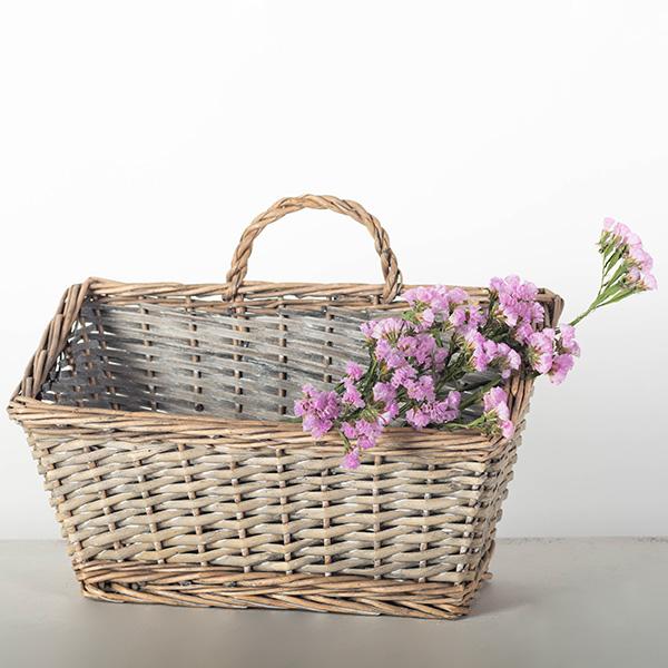 Wooden Woven Basket with Handles