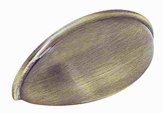 Plain Cup Pull 64mm - Antique Bronze 2.5&quot; centers
