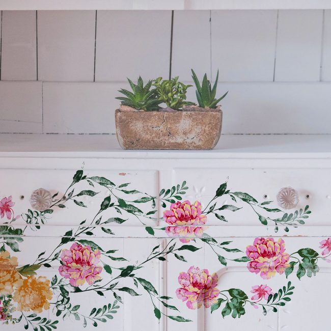 Cleary-Aligned Decor Stamps – Sweet Blossoms – 12×12 CLEAR CLING