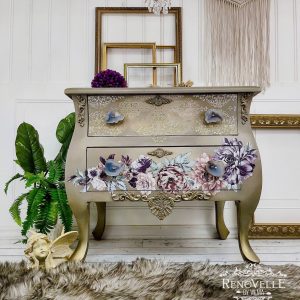 Redesign Decor Transfers® – Burgundy Rose Garden – total sheet size 24″x35″, cut into 3 sheets